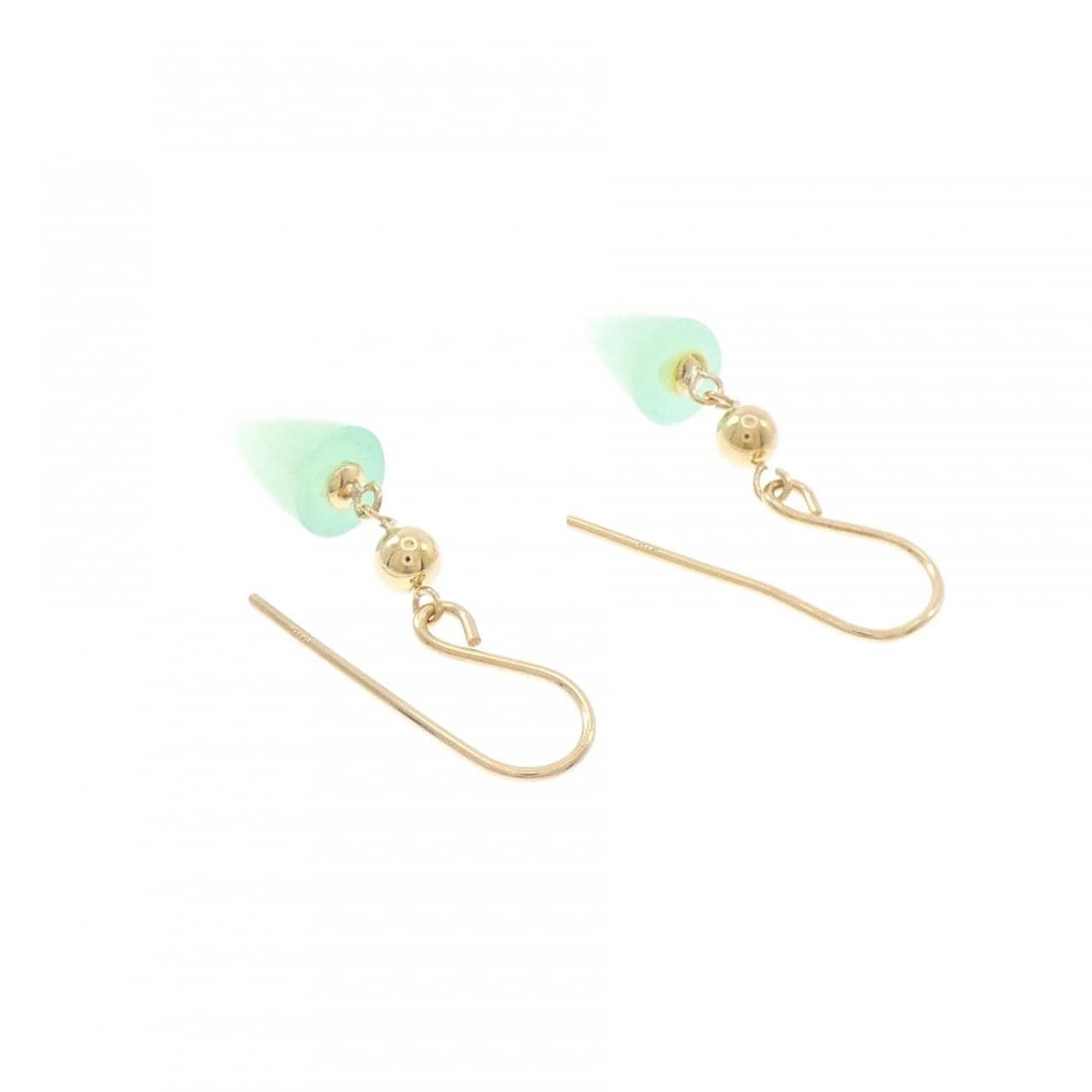 K18YG カルセドニー ピアス