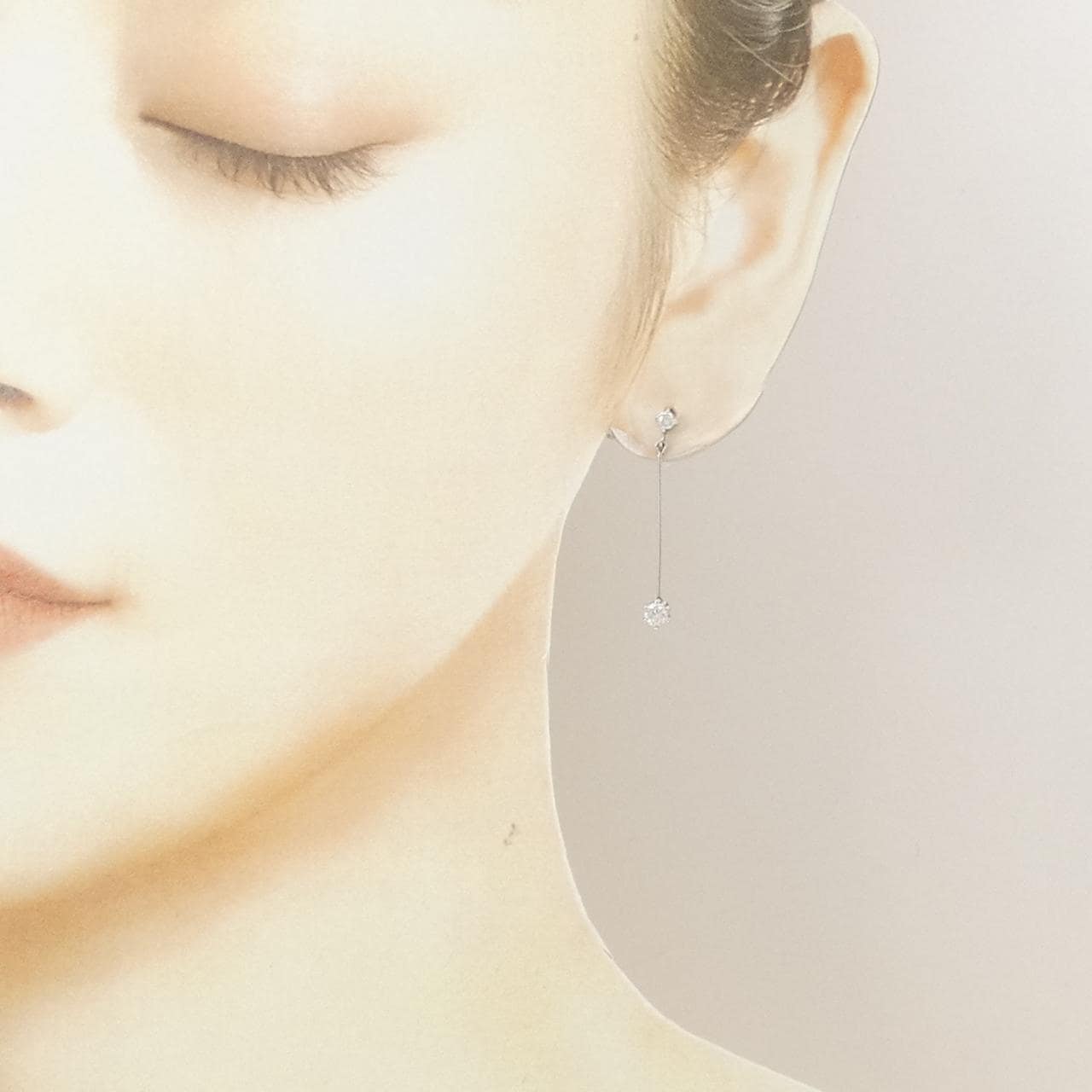 PT900 ダイヤモンド ピアス 0.36CT