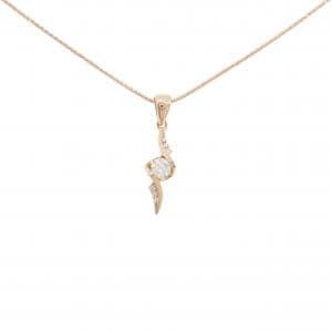 750PG ダイヤモンド ネックレス 0.136CT