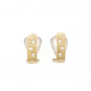 K18YG/K14WG ダイヤモンド イヤリング 0.24CT