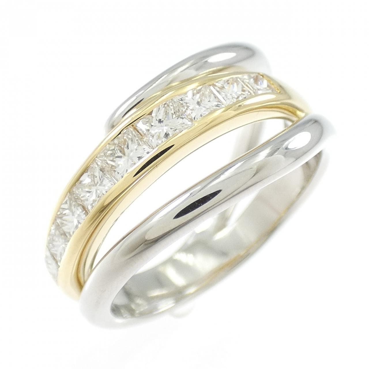 PT900/K18YG ダイヤモンド リング 0.70CT