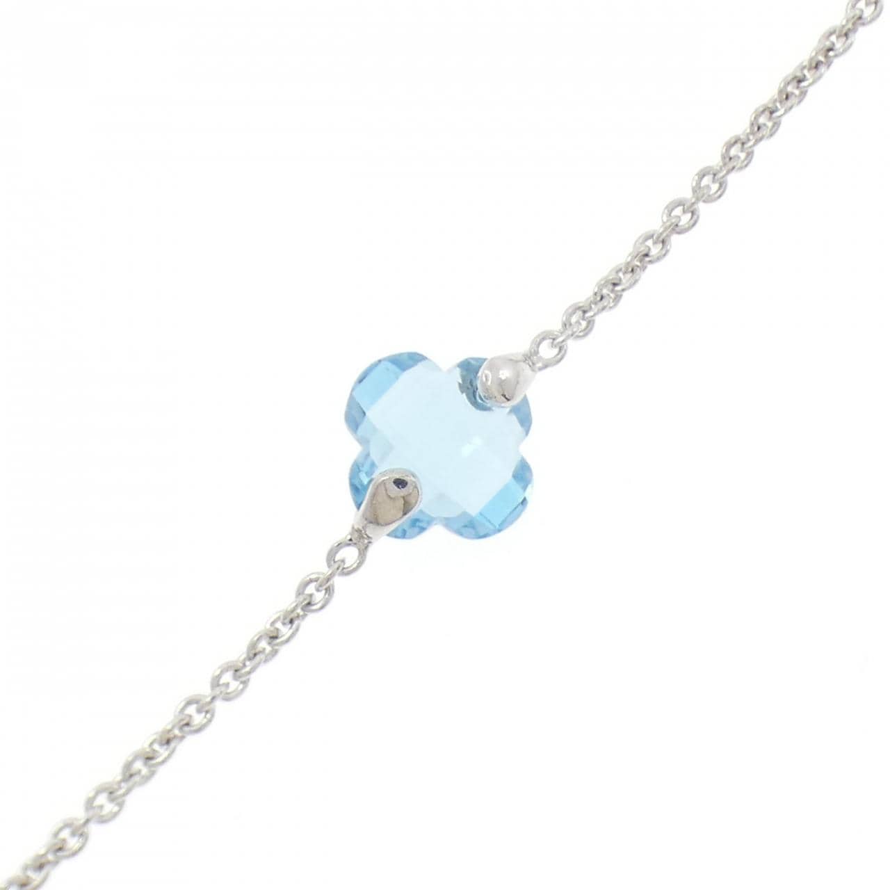 K18WG カラーストーン ネックレス