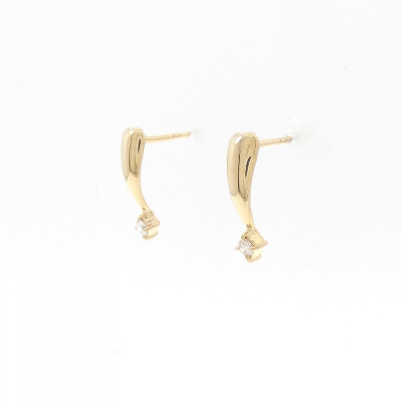 K18YG ダイヤモンド ピアス 0.04CT