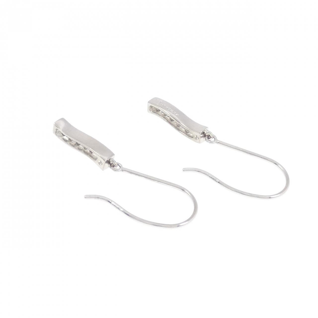 K18WG ダイヤモンド ピアス 0.12CT