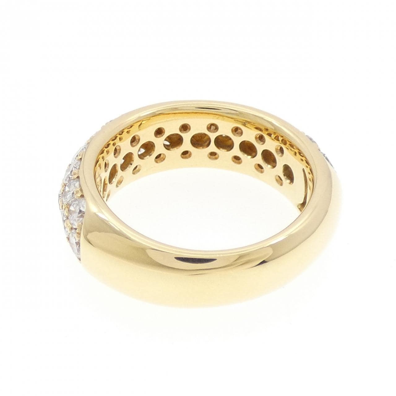 K18YG パヴェ ダイヤモンド リング 2.76CT