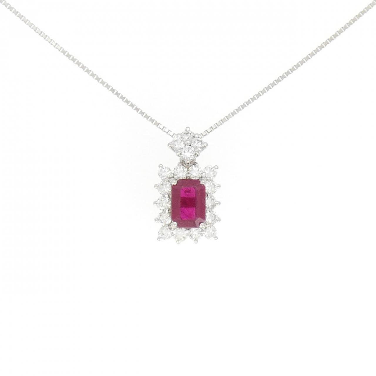 PT ルビー ネックレス 1.21CT ビルマ産