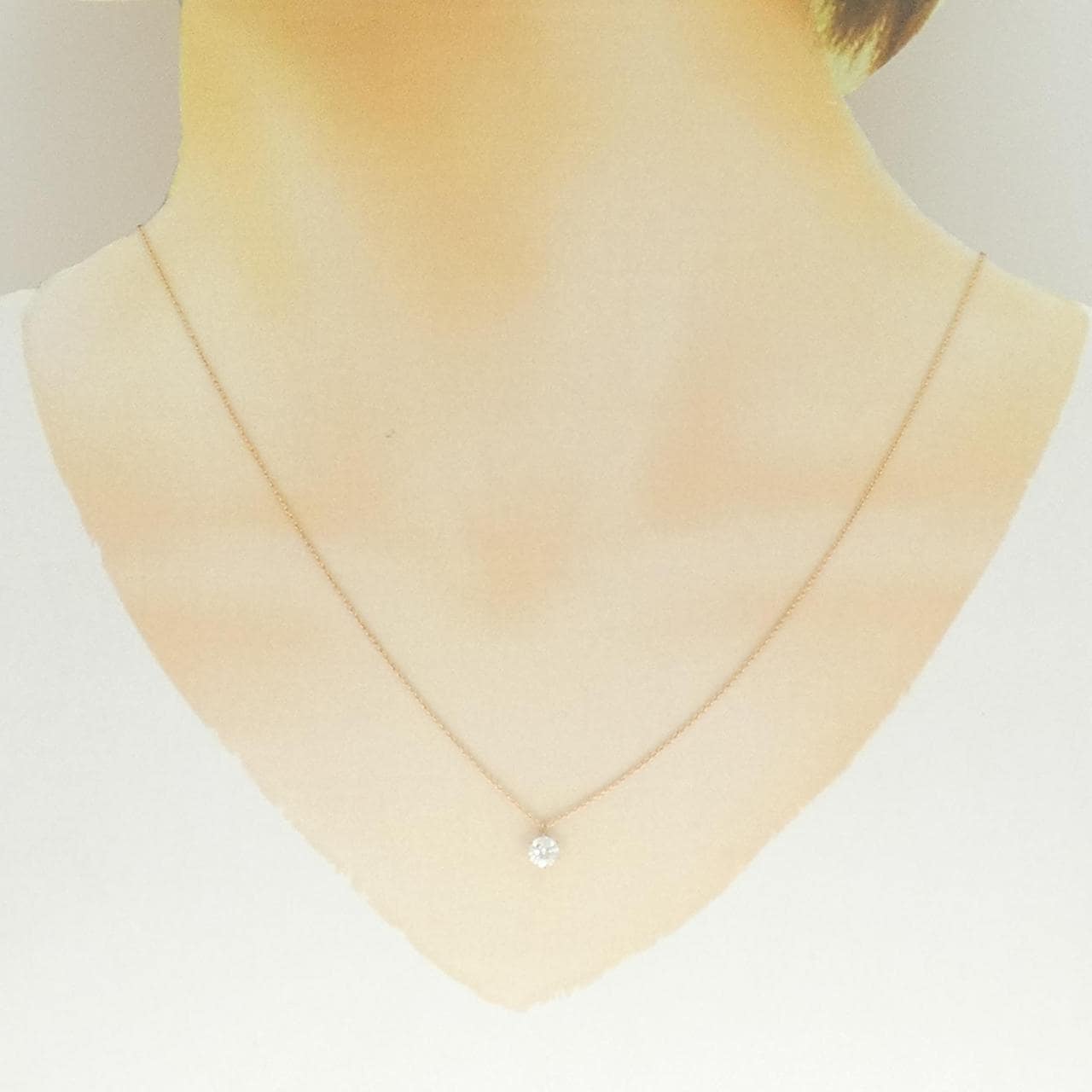 【リメイク】K18PG ダイヤモンド ネックレス 0.339CT H SI1 3EXT H&C