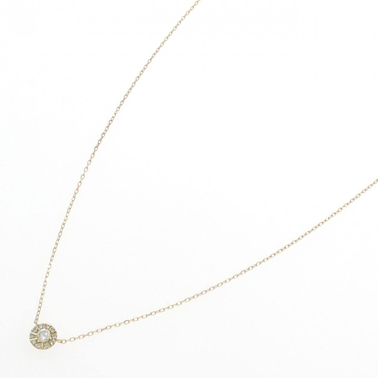 K18YG ダイヤモンド ネックレス 0.12CT