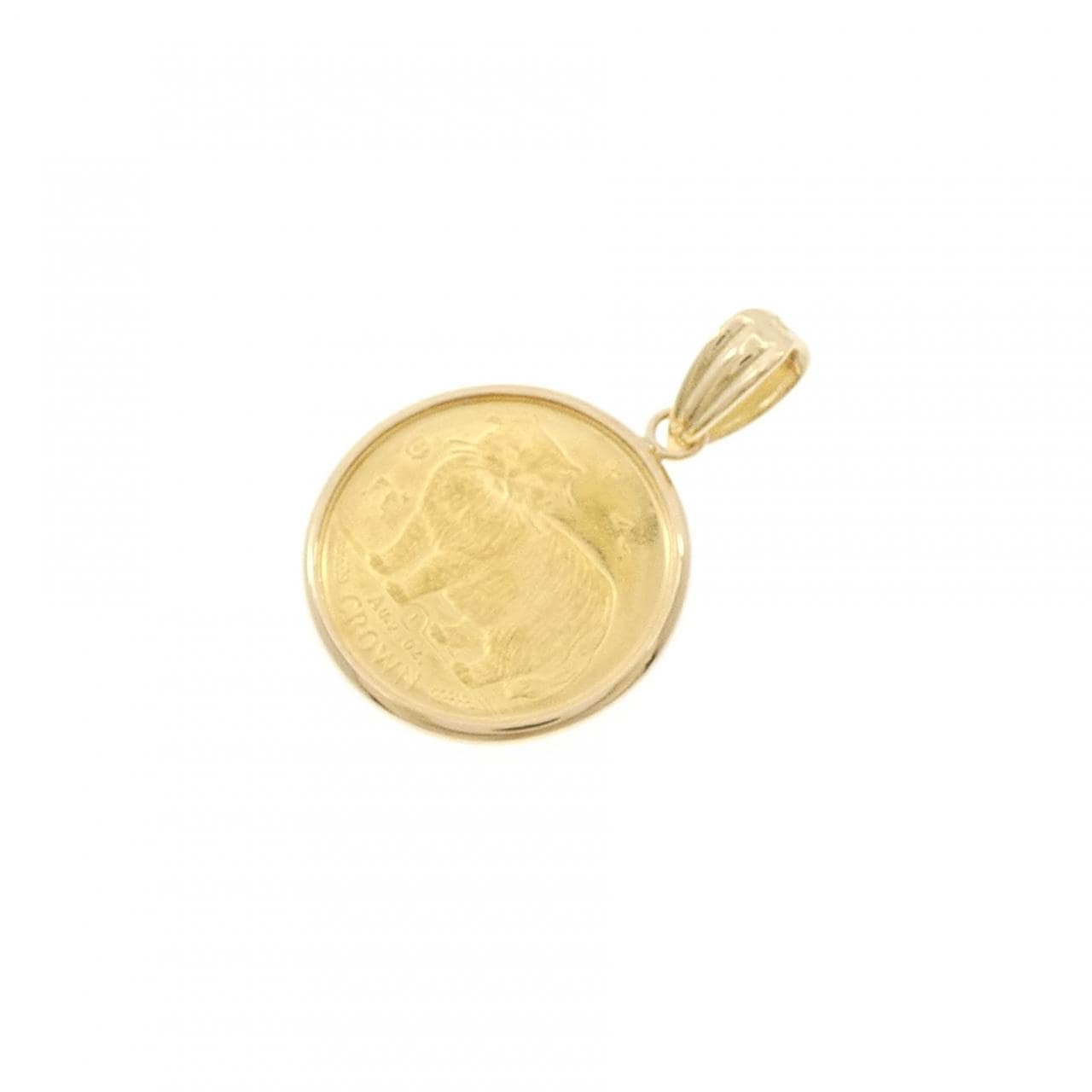 K18YG(枠) コイン ペンダント