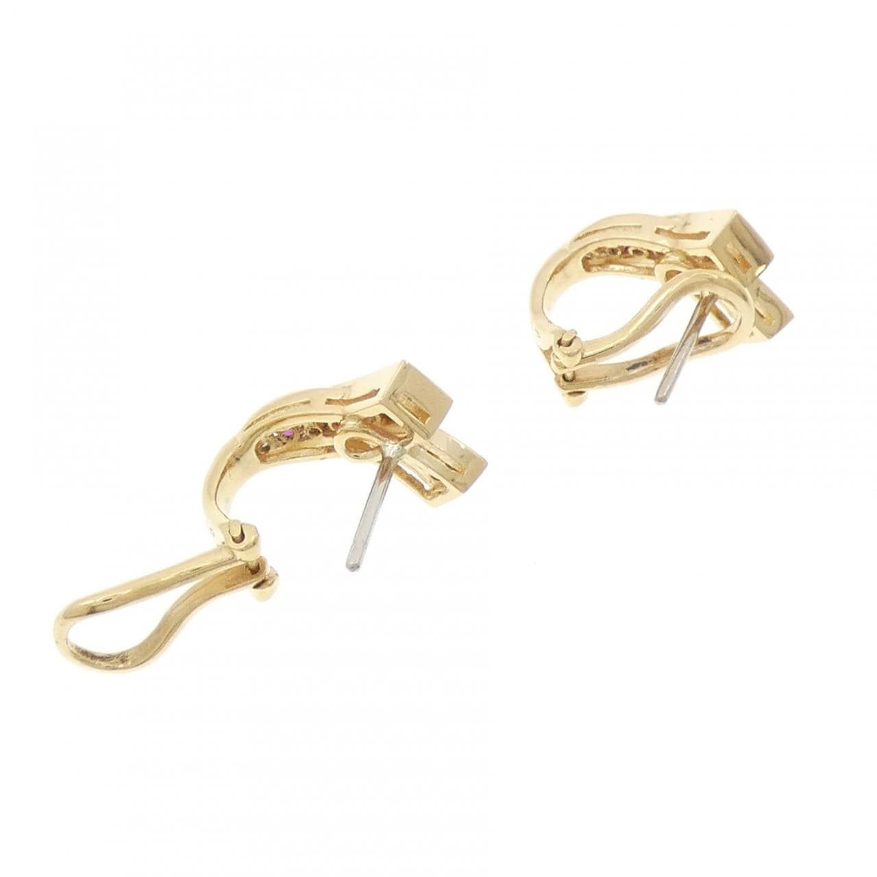 18KYG/18KWG ルビー ピアス 0.23CT