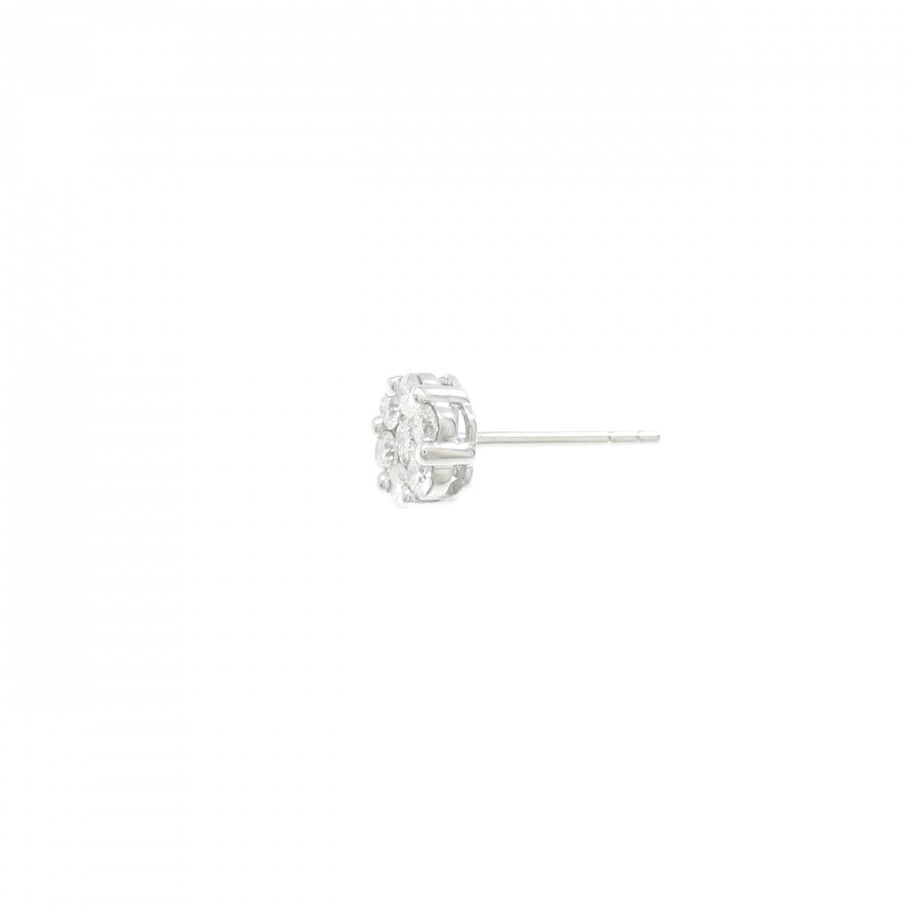 K18WG ダイヤモンド ピアス 片耳 0.25CT