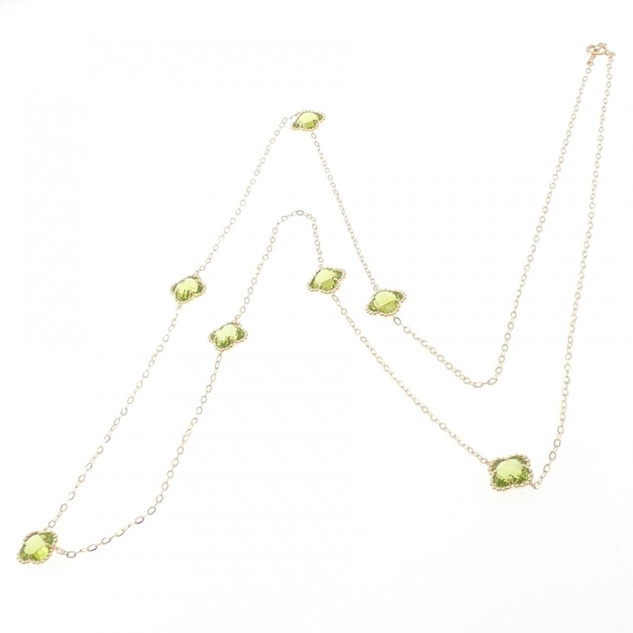 K18YG ペリドット ネックレス 10.00CT