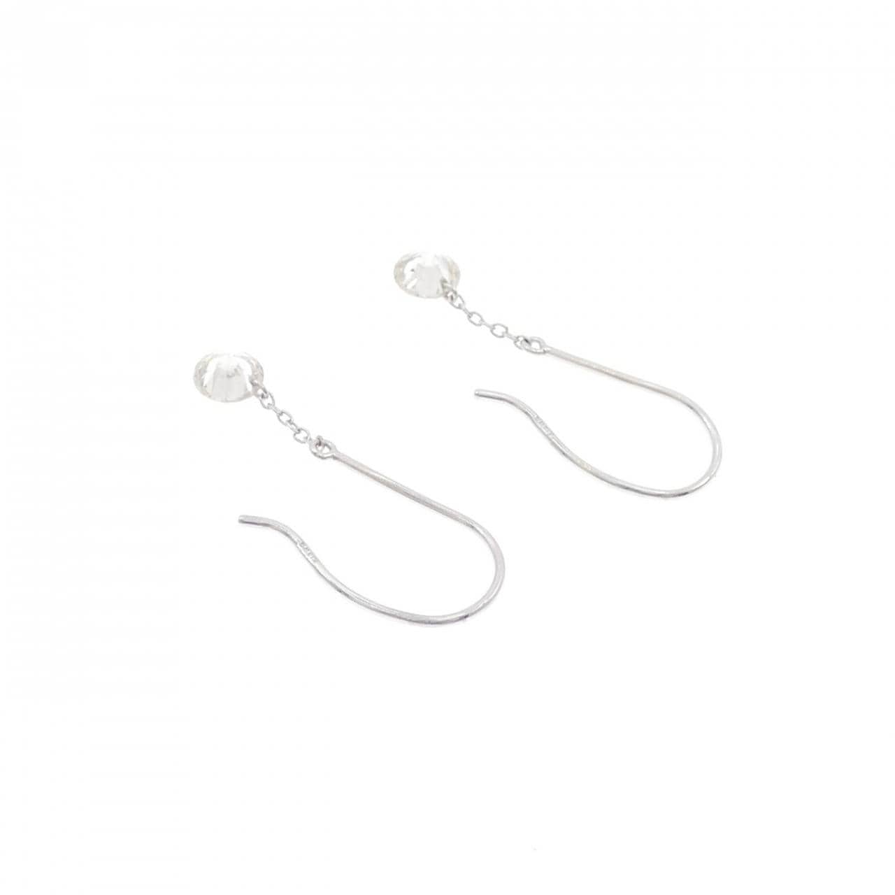 K18WG ダイヤモンド ピアス