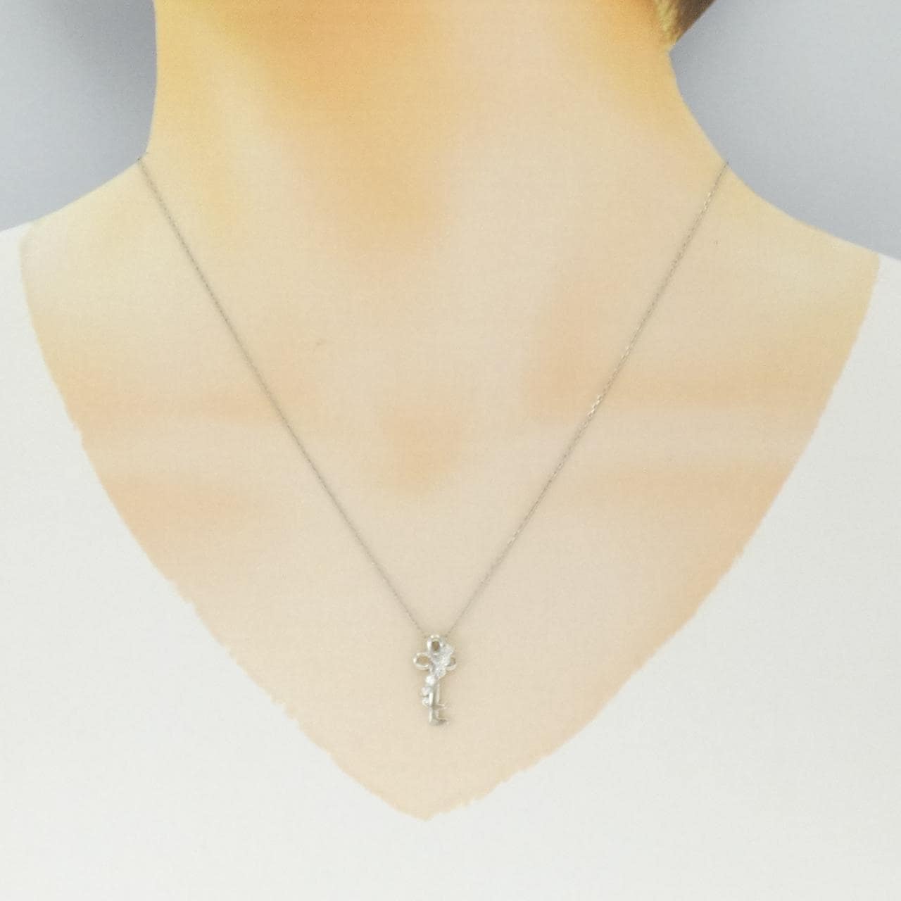 PT900/PT850 キー ダイヤモンド ネックレス 0.10CT