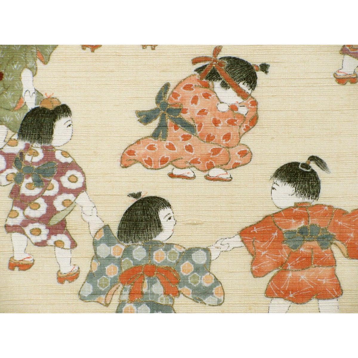 名古屋帯　紬織　友禅加工