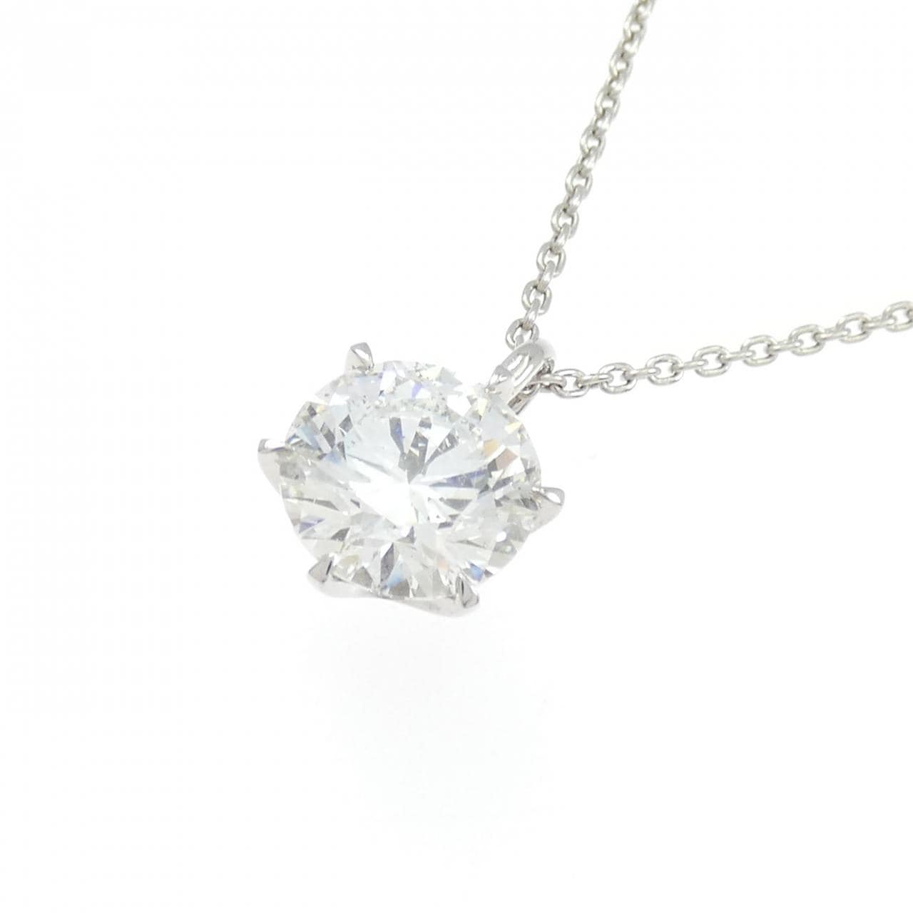 【リメイク】PT900/PT850 ダイヤモンド ネックレス 2.163CT F SI2 EXT