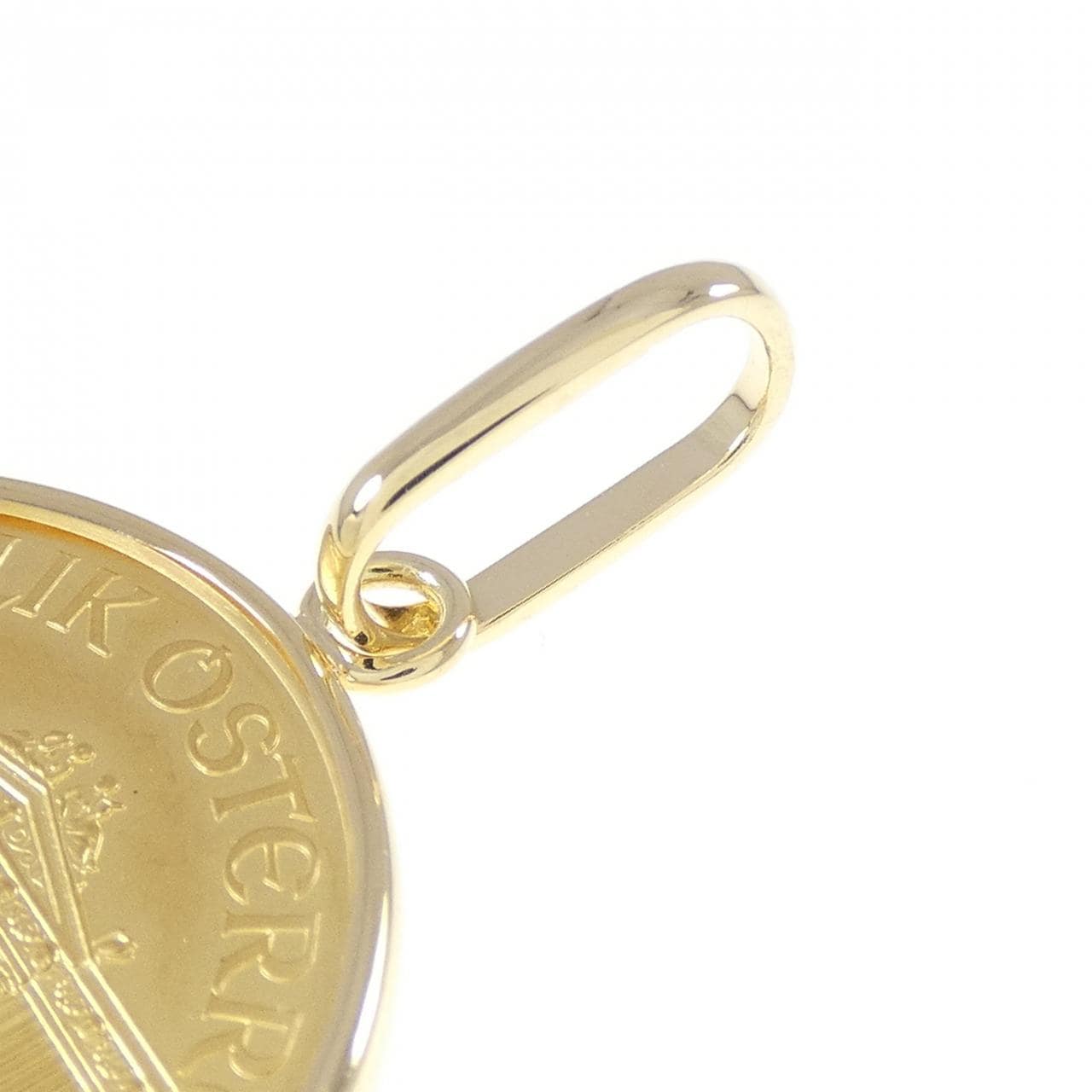 K18YG(枠) コイン ペンダント