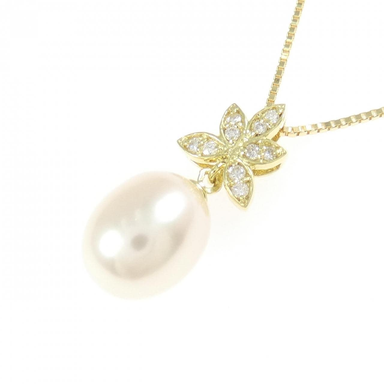 K18YG 淡水パール ネックレス