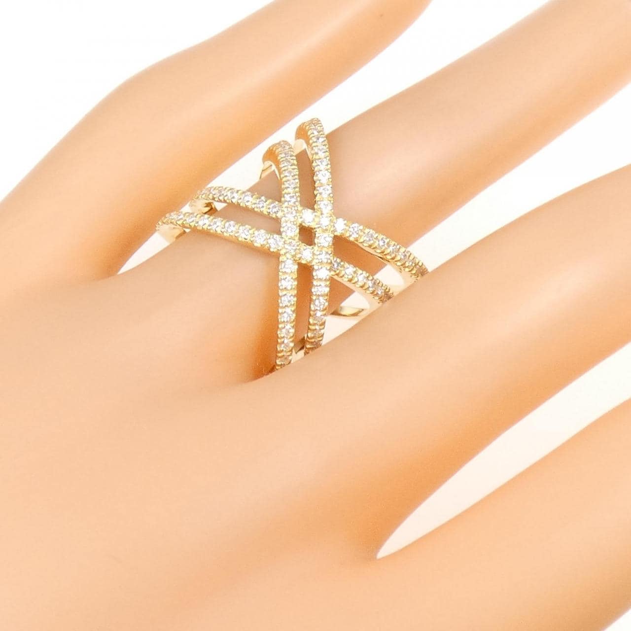 K18YG ダイヤモンド リング 0.55CT