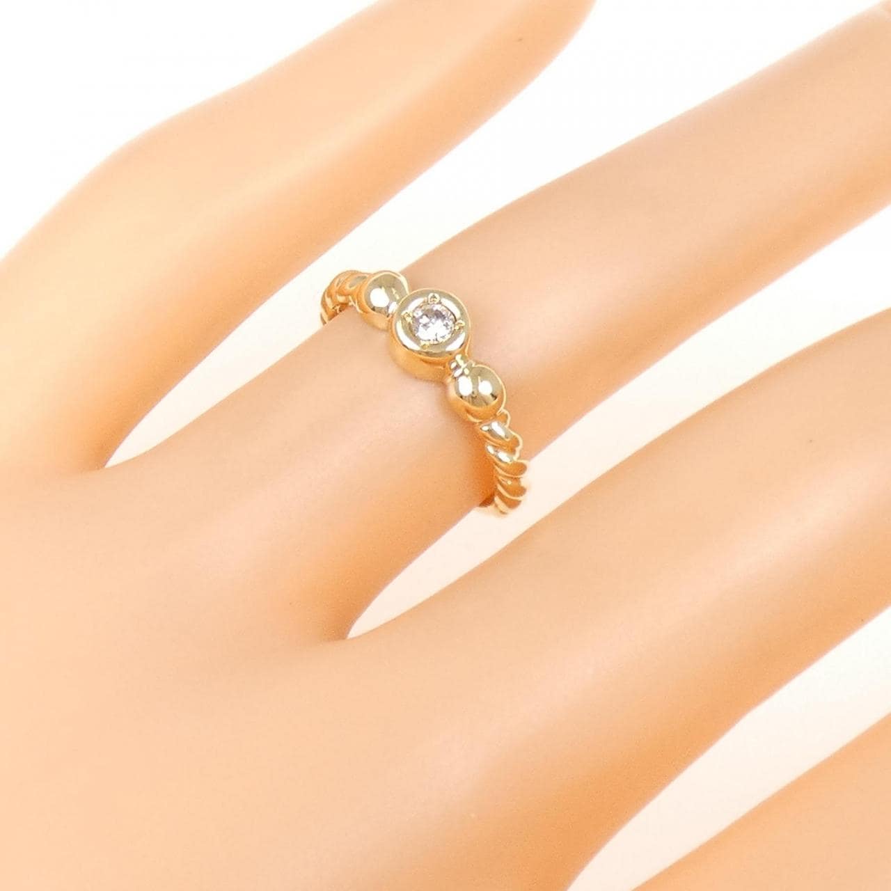 K18YG ダイヤモンド リング 0.07CT