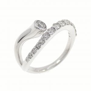 K18WG ダイヤモンド リング 0.38CT
