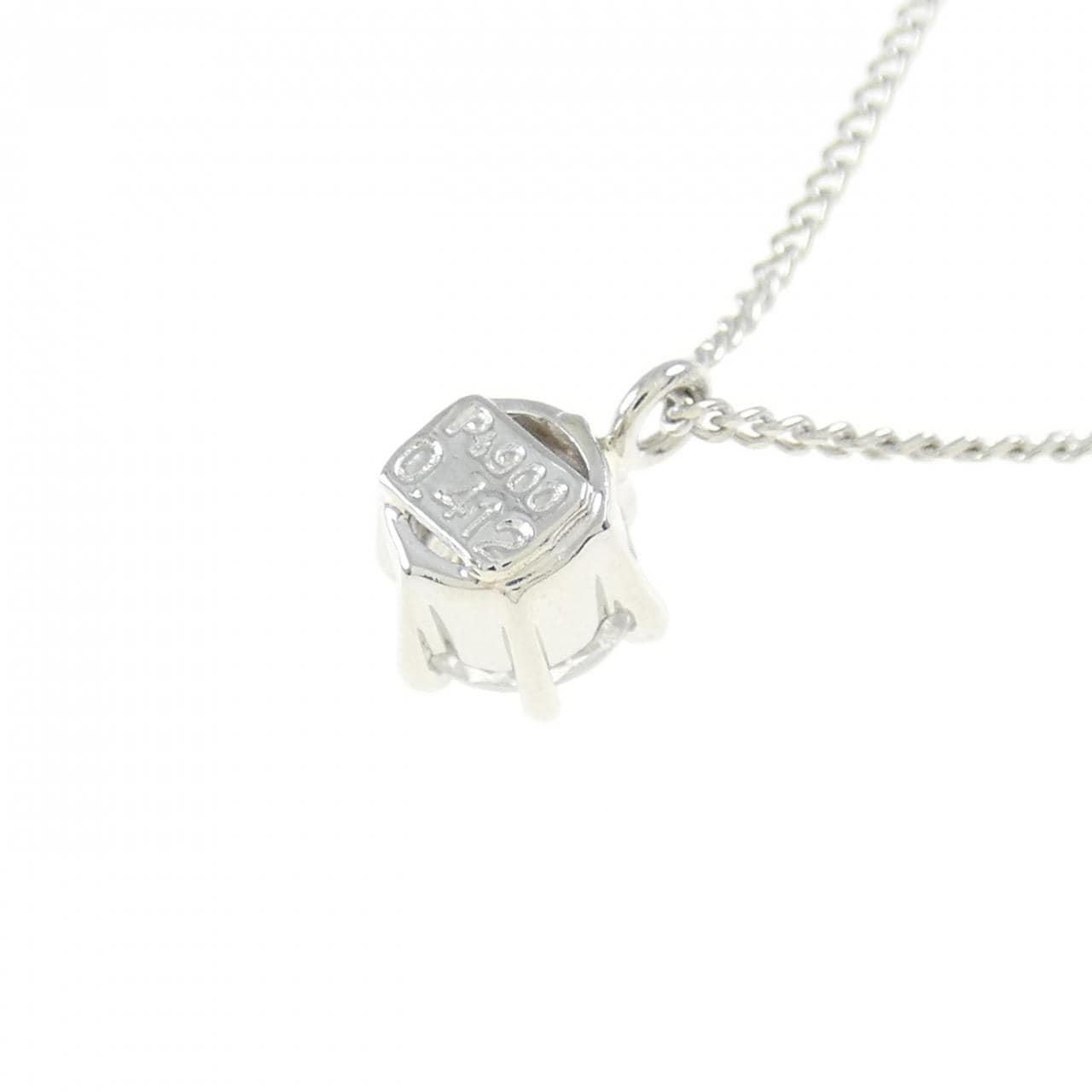 PT900/PT850 ソリティア ダイヤモンド ネックレス 0.412CT