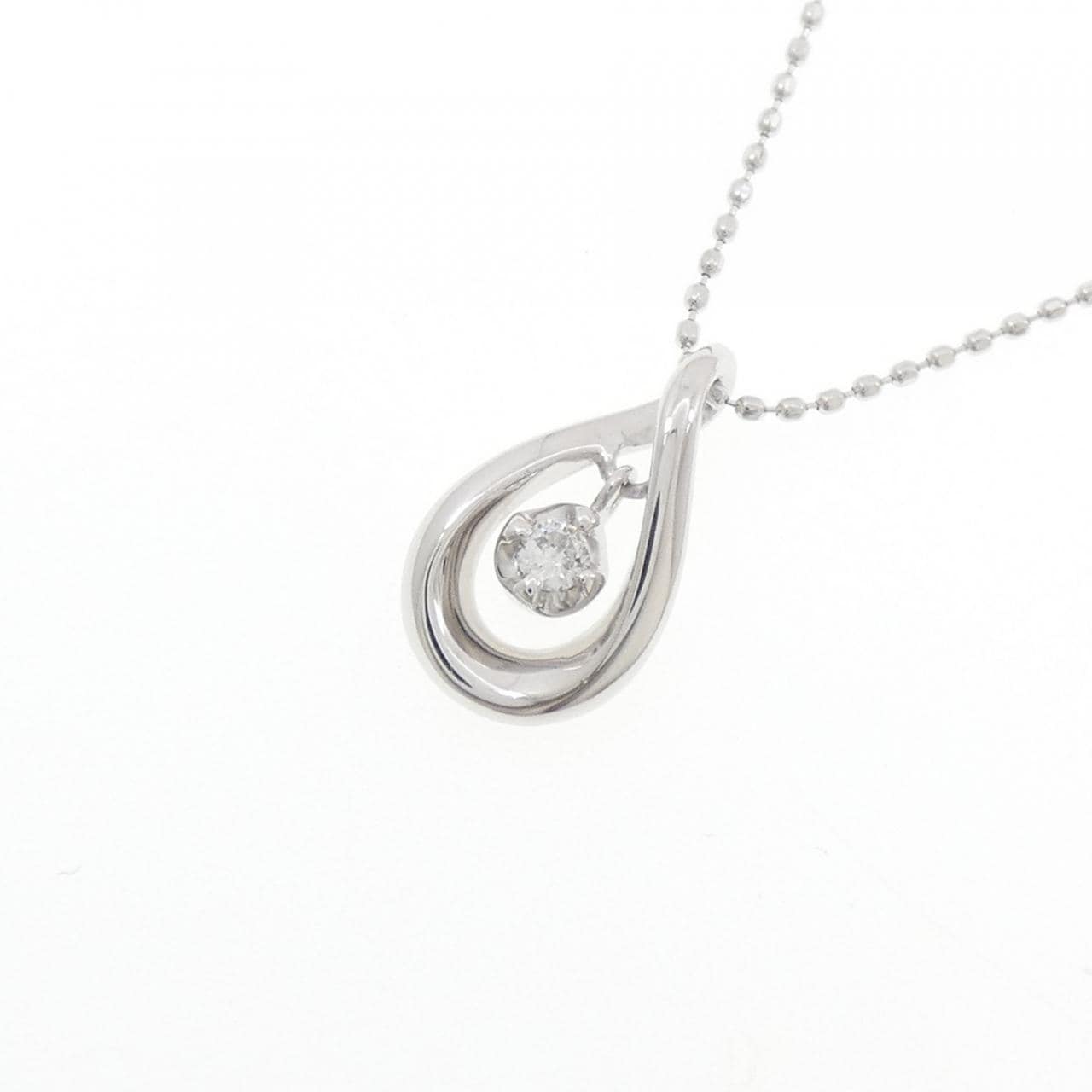 K18WG ダイヤモンド ネックレス 0.05CT