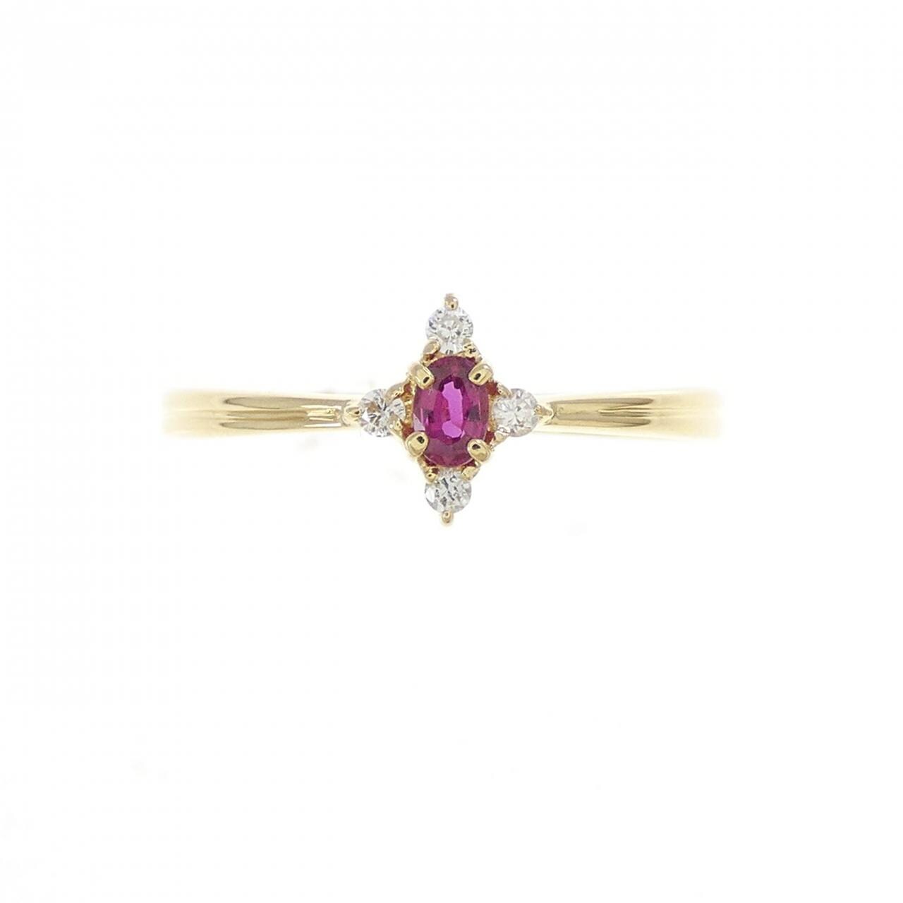 K18YG ルビー リング