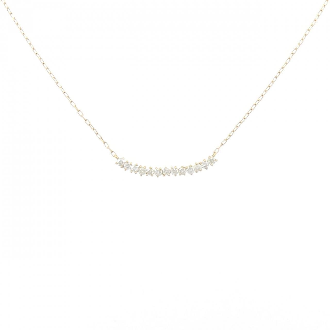 K18YG ダイヤモンド ネックレス 0.12CT