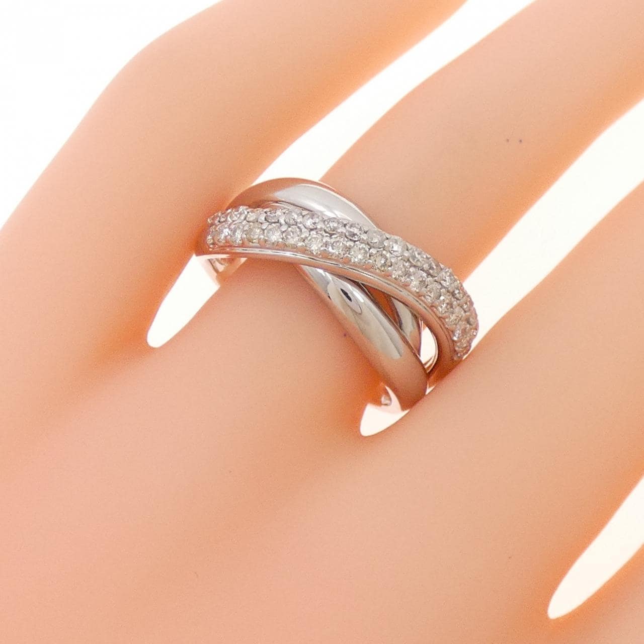K18WG ダイヤモンド リング 0.50CT