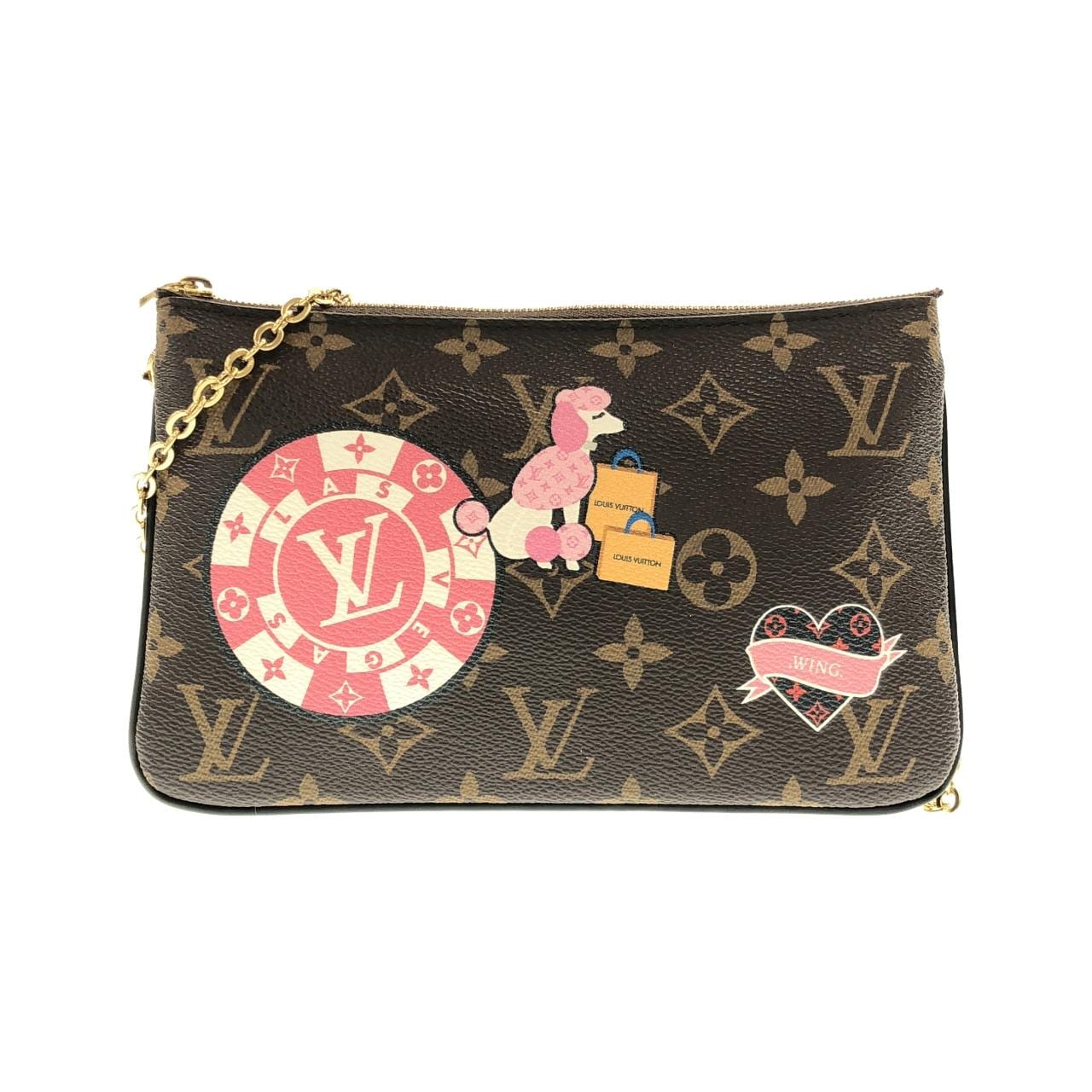 ルイヴィトン モノグラム(マイ LVワールドツアー) ポシェット ドゥーブル ジップ P01129 ショルダーバッグ