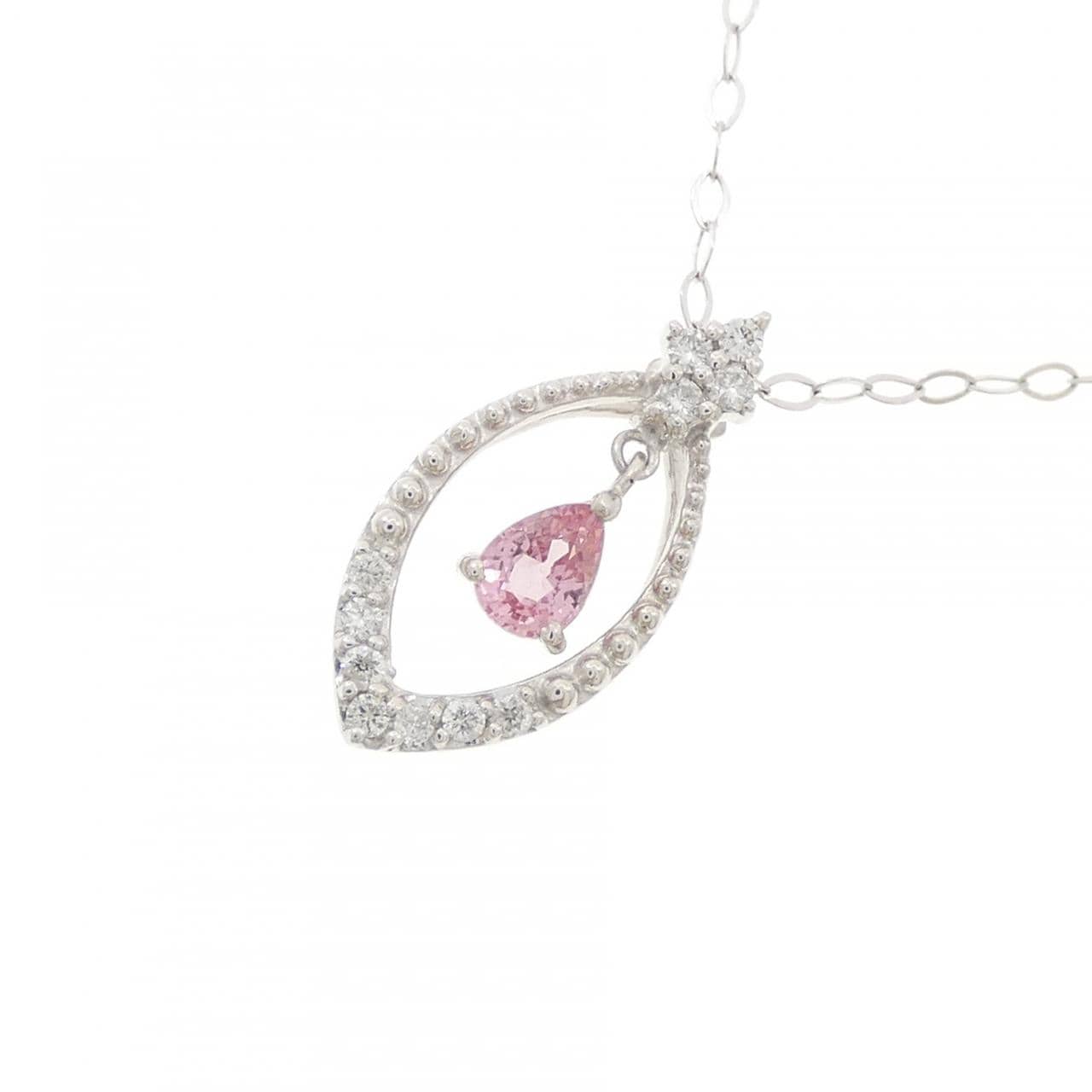 K18WG サファイヤ ネックレス 0.226CT
