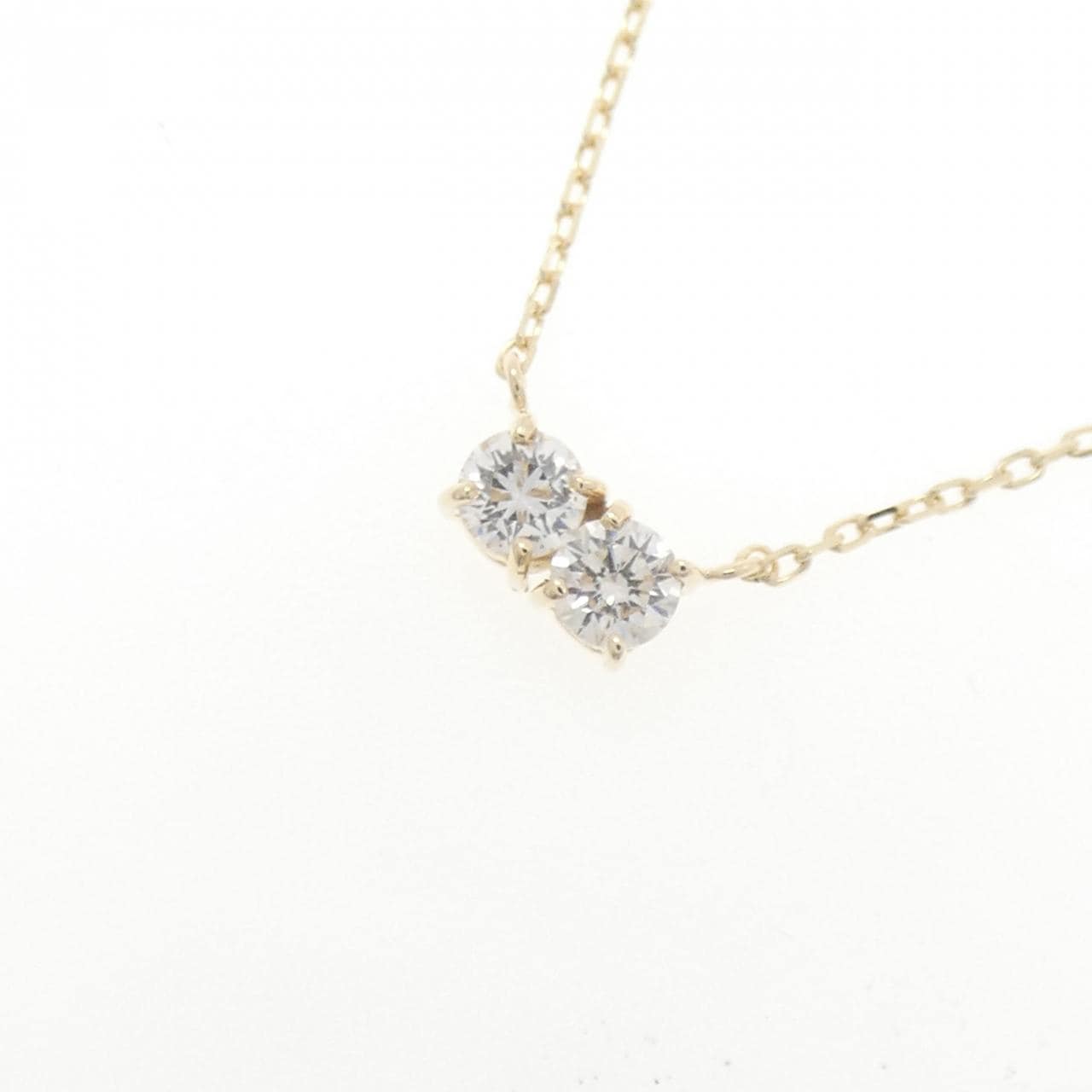 【リメイク】K10YG ダイヤモンド ネックレス 0.16CT