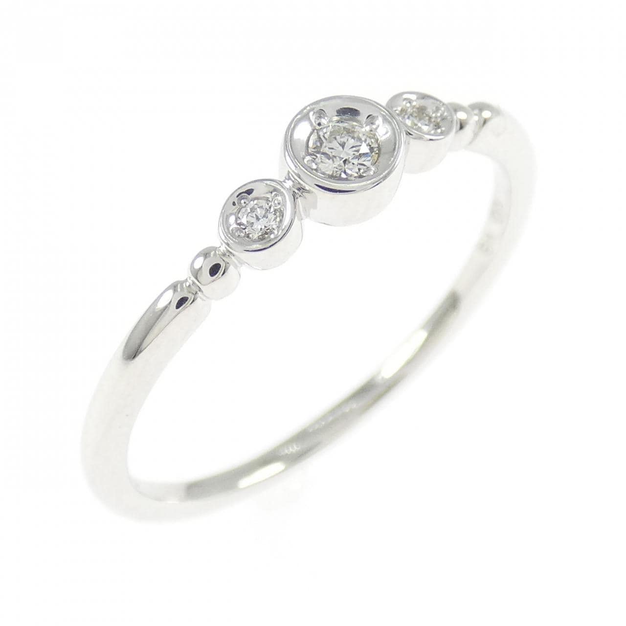 K10WG ダイヤモンド リング 0.05CT