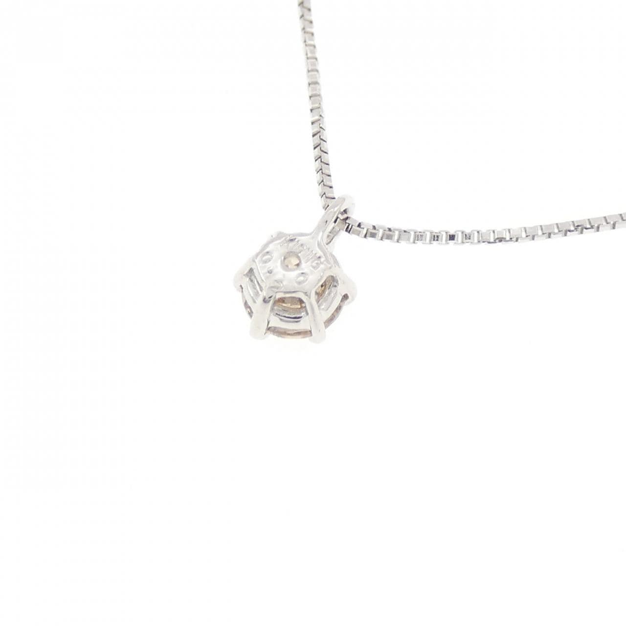 K18WG ソリティア ダイヤモンド ネックレス 0.20CT