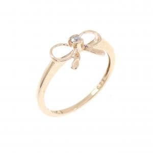 フォリフォリ リボン ダイヤモンド ピンキーリング 0.02CT