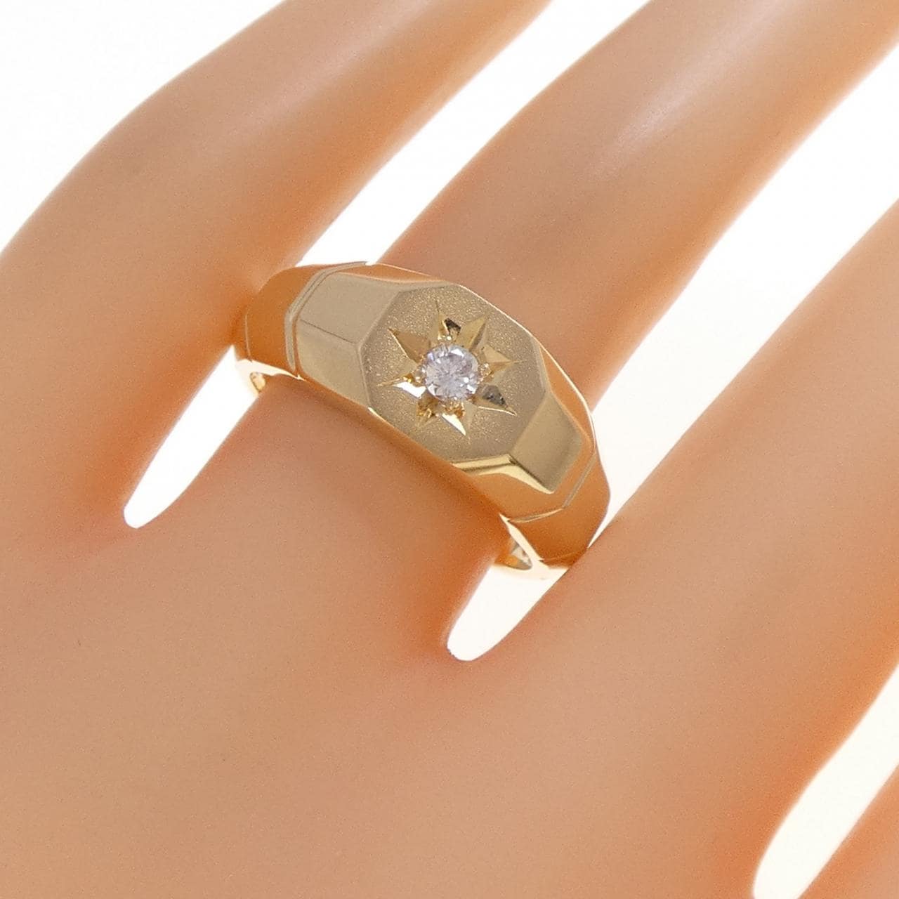 K18YG ダイヤモンド リング 0.10CT