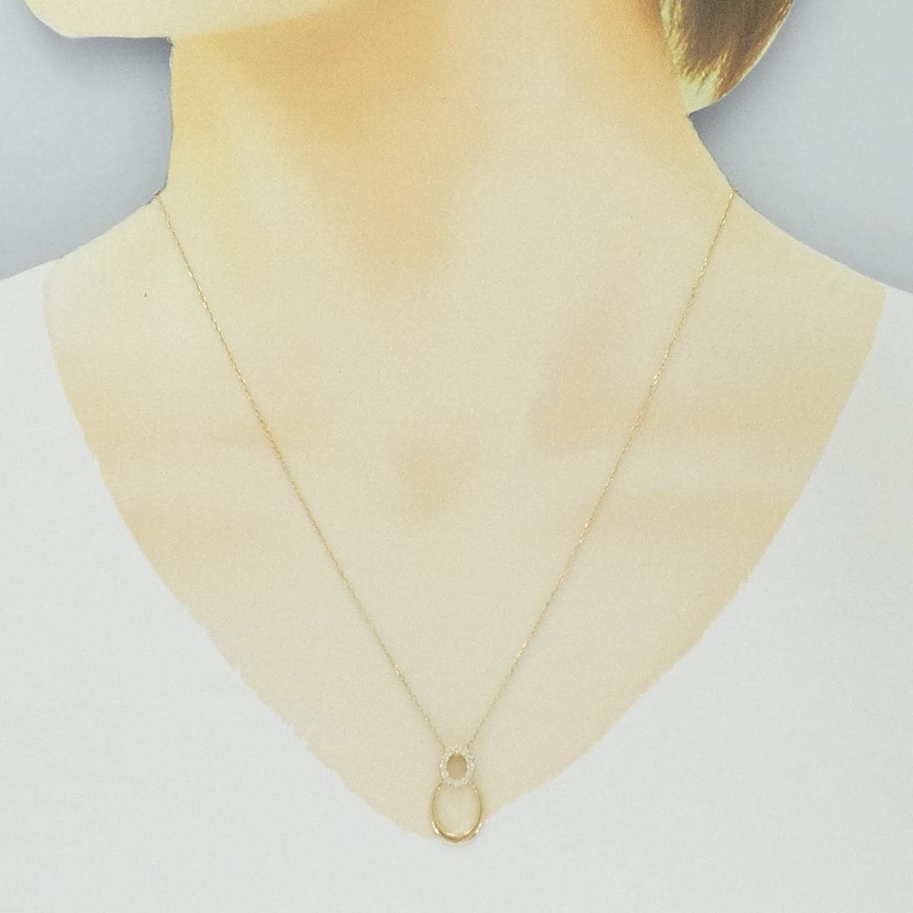 K18YG ダイヤモンド ネックレス 0.10CT