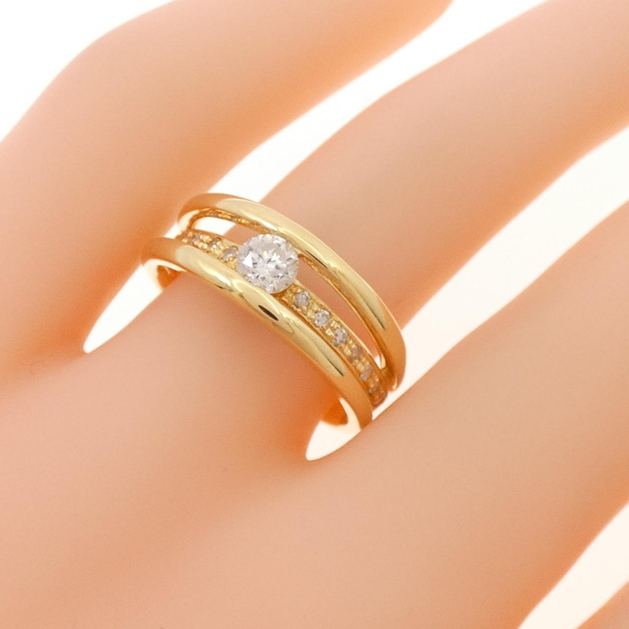 K18YG ダイヤモンド リング 0.24CT
