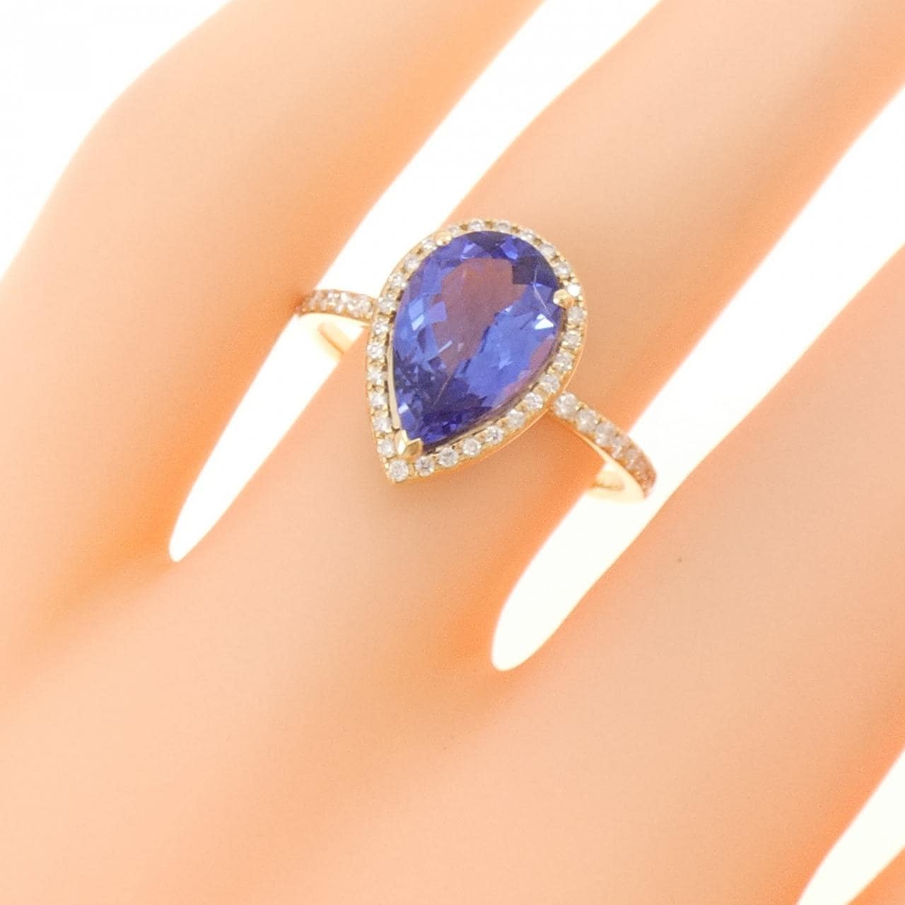【新品】K18YG タンザナイト リング 2.11CT
