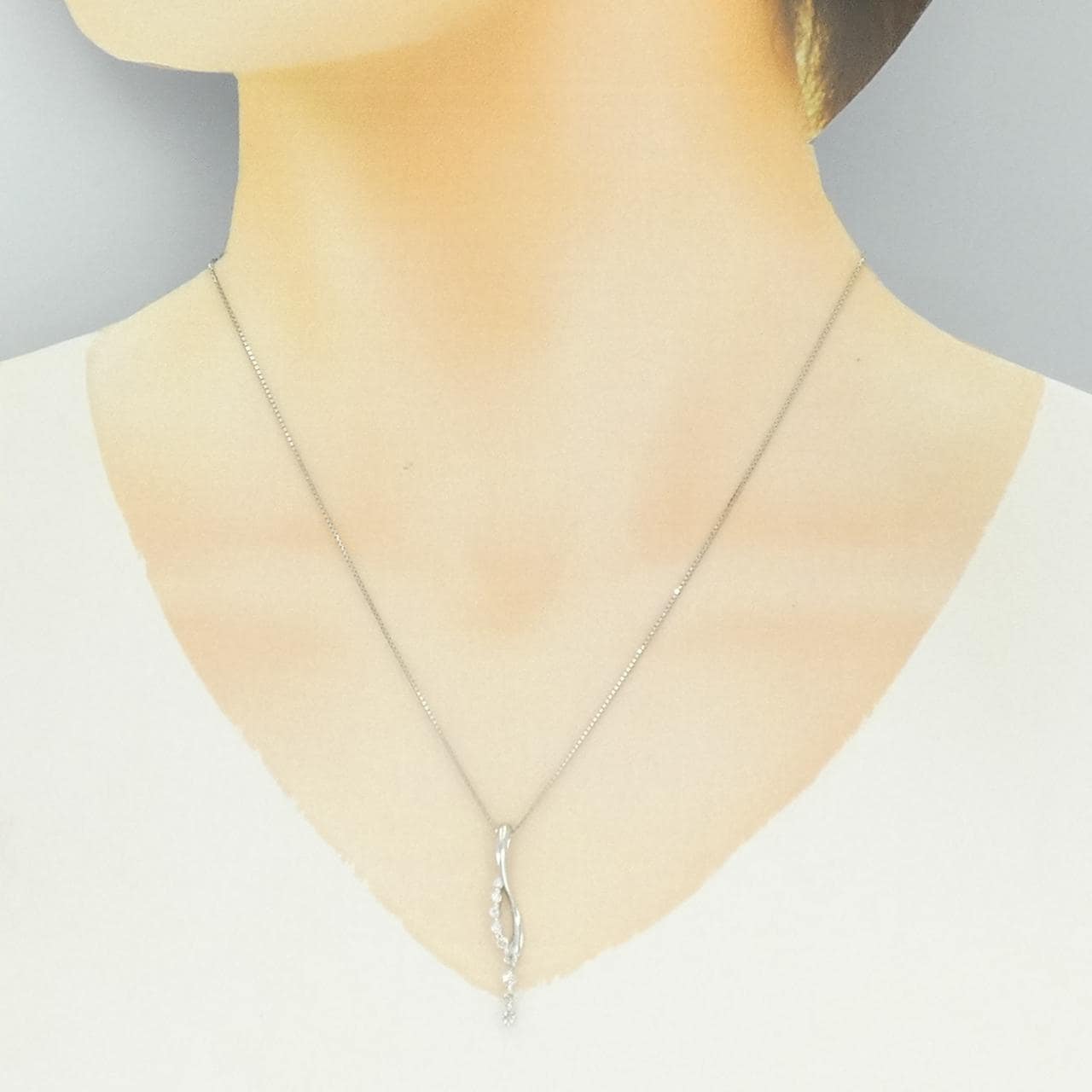 PT950/PT850 ダイヤモンド ネックレス 0.25CT