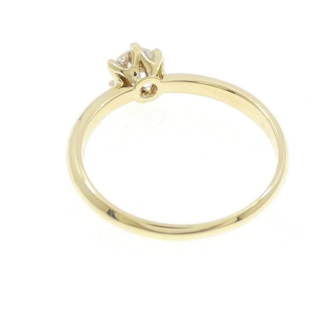 K18YG ソリティア ダイヤモンド リング 0.44CT