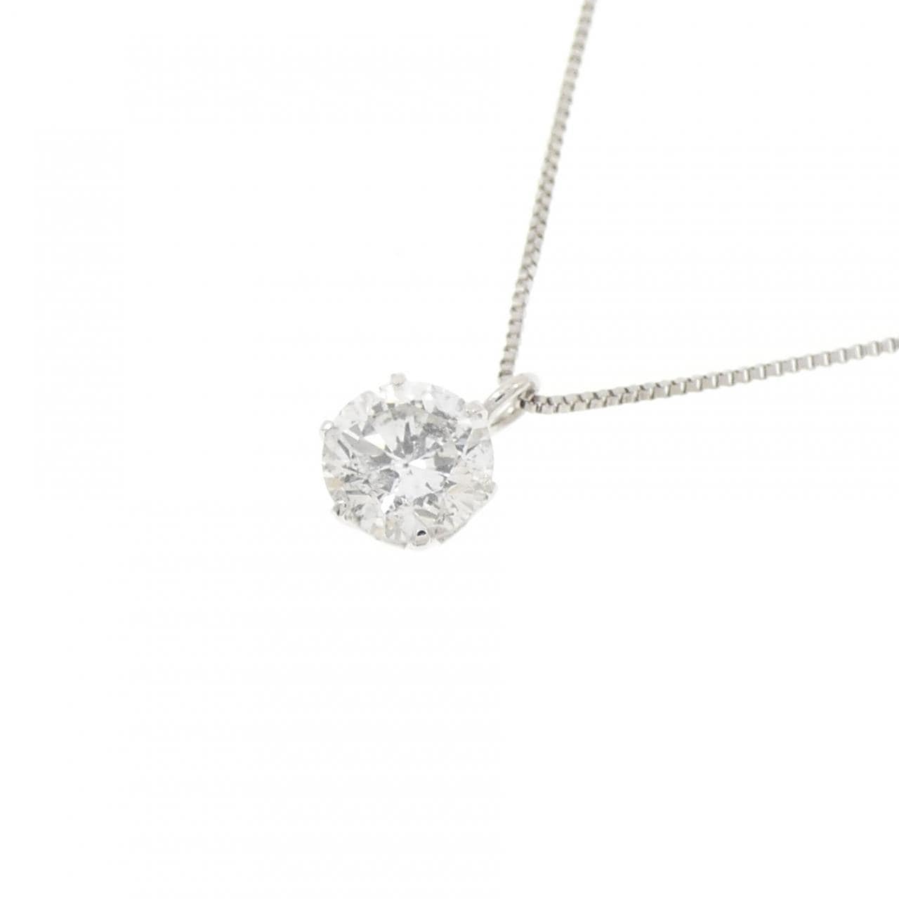 PT900/PT850 ソリティア ダイヤモンド ネックレス 0.383CT