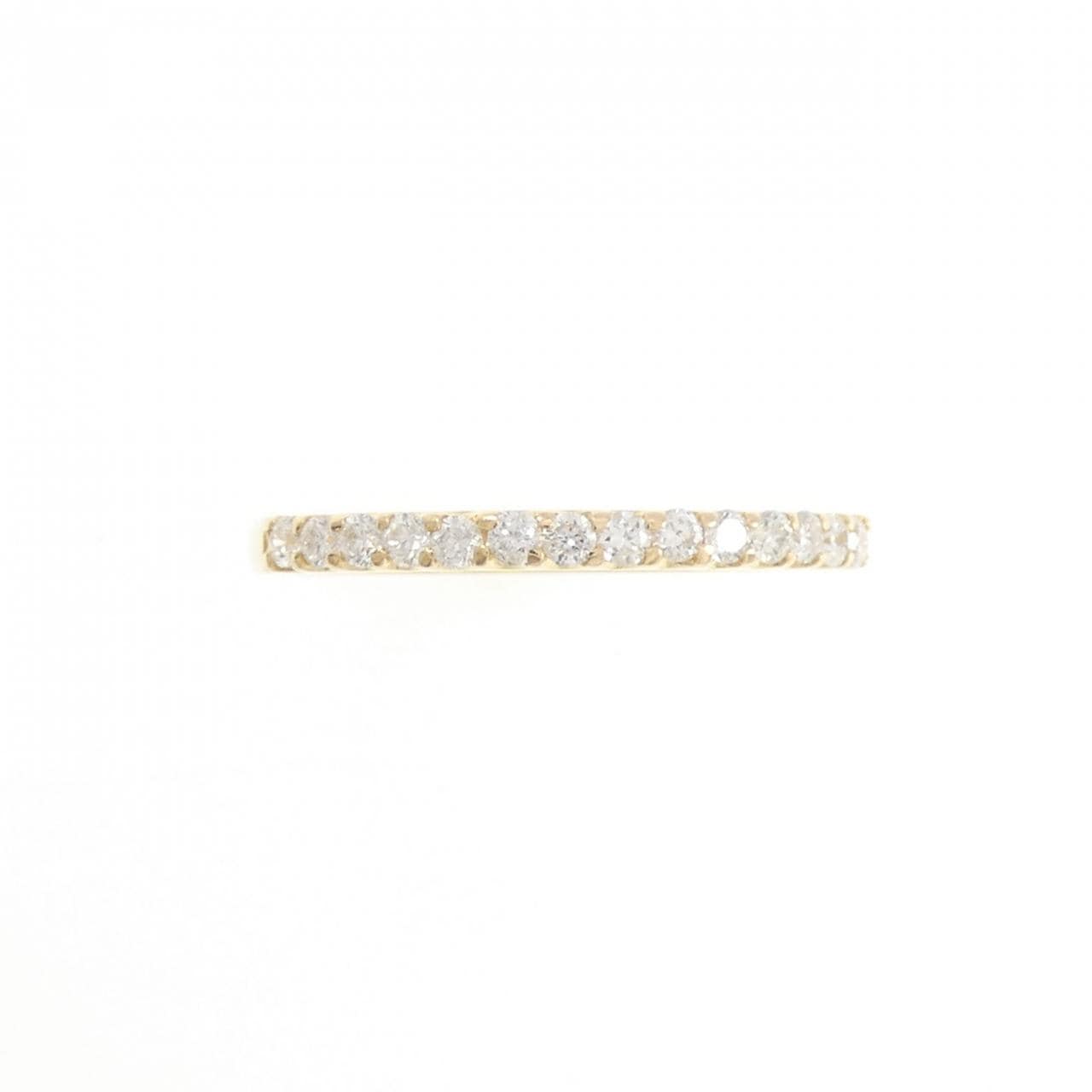 K18YG ハーフエタニティ ダイヤモンド リング 0.30CT