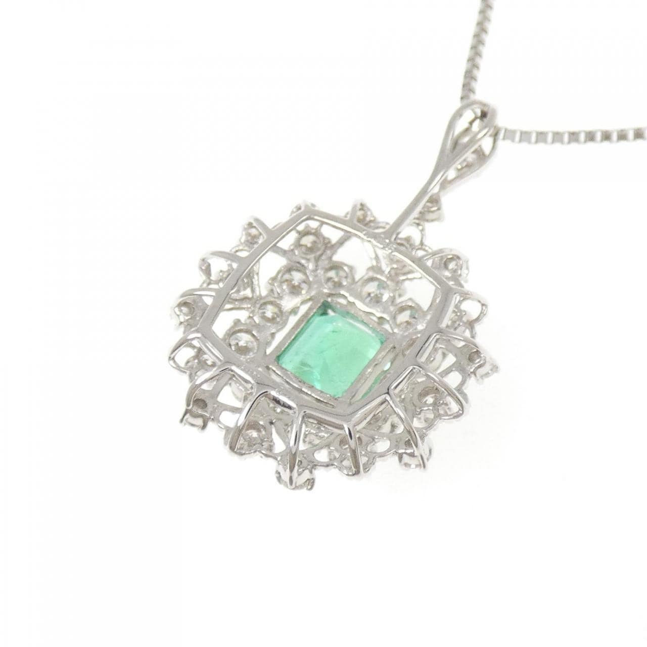 PT950/PT850 エメラルド ネックレス 0.986CT