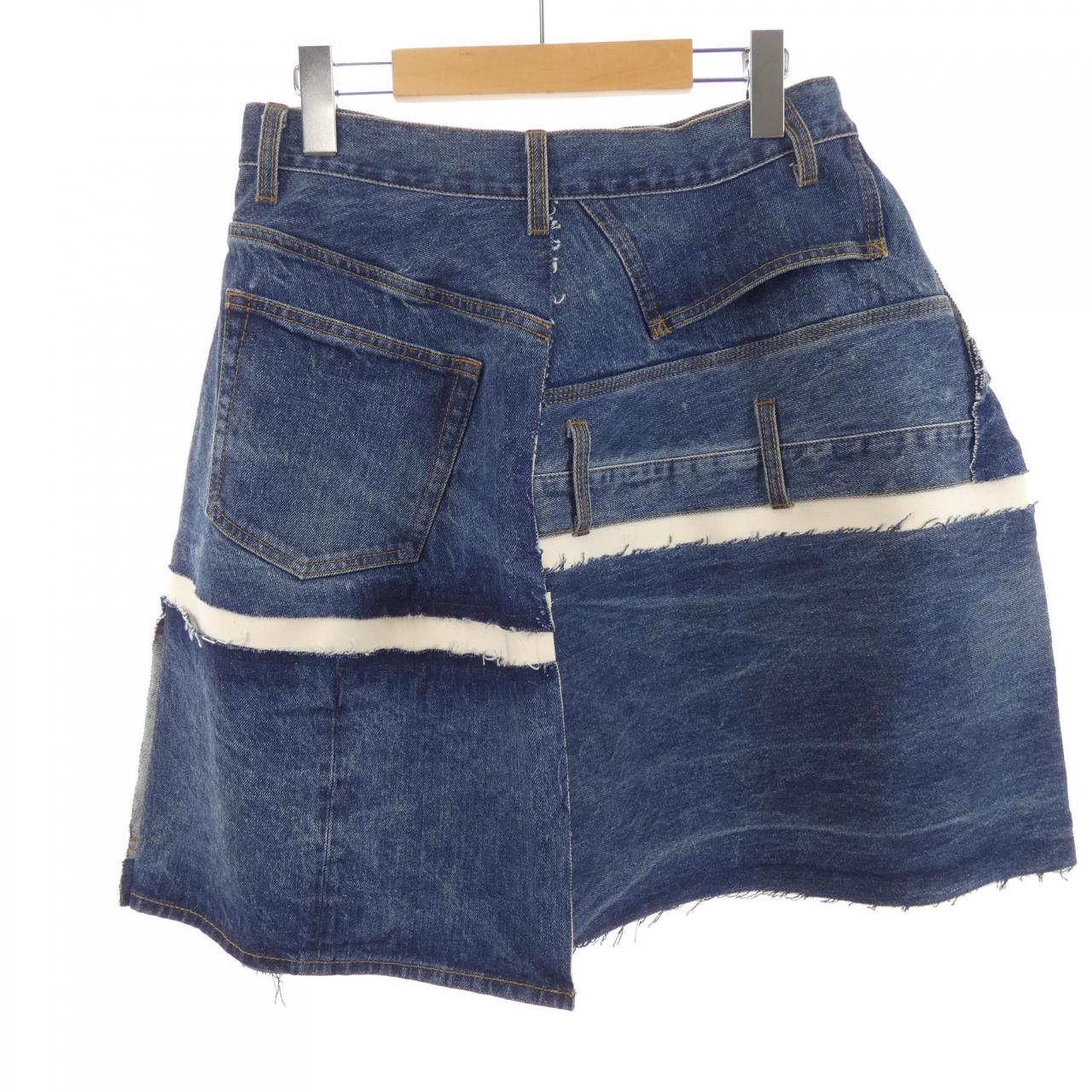 サカイ SACAI DECONSTRUCTED DENIM 26-08467 スカート