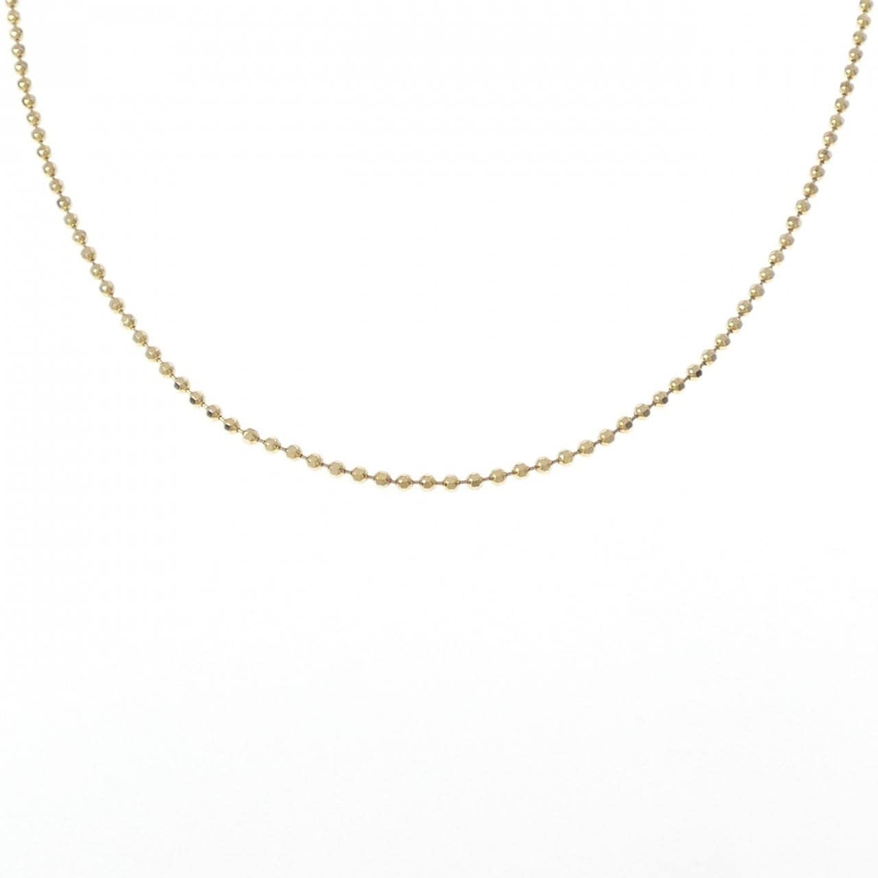 K18YG ボール チェーンネックレス