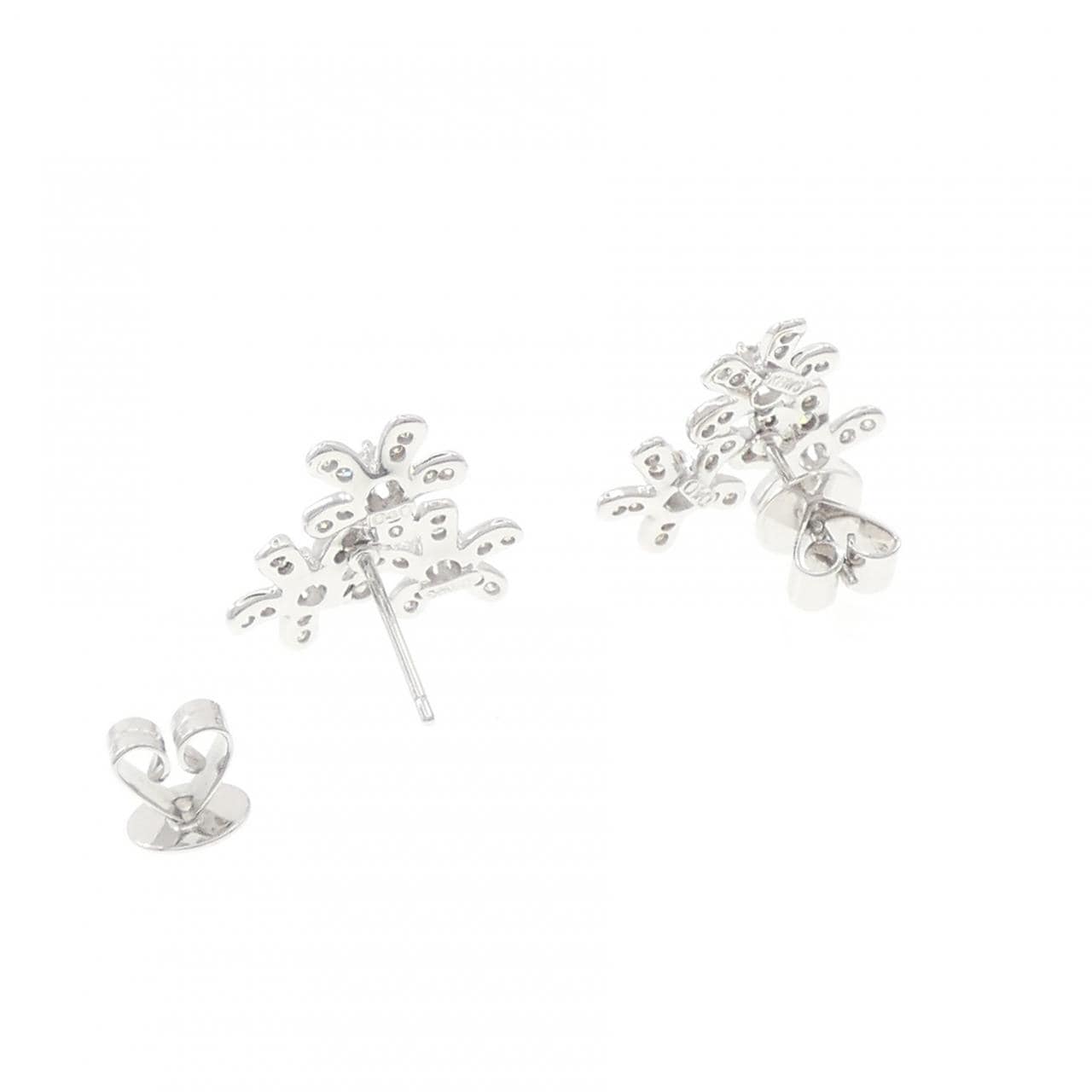 K18WG/750WG ダイヤモンド ピアス 0.80CT
