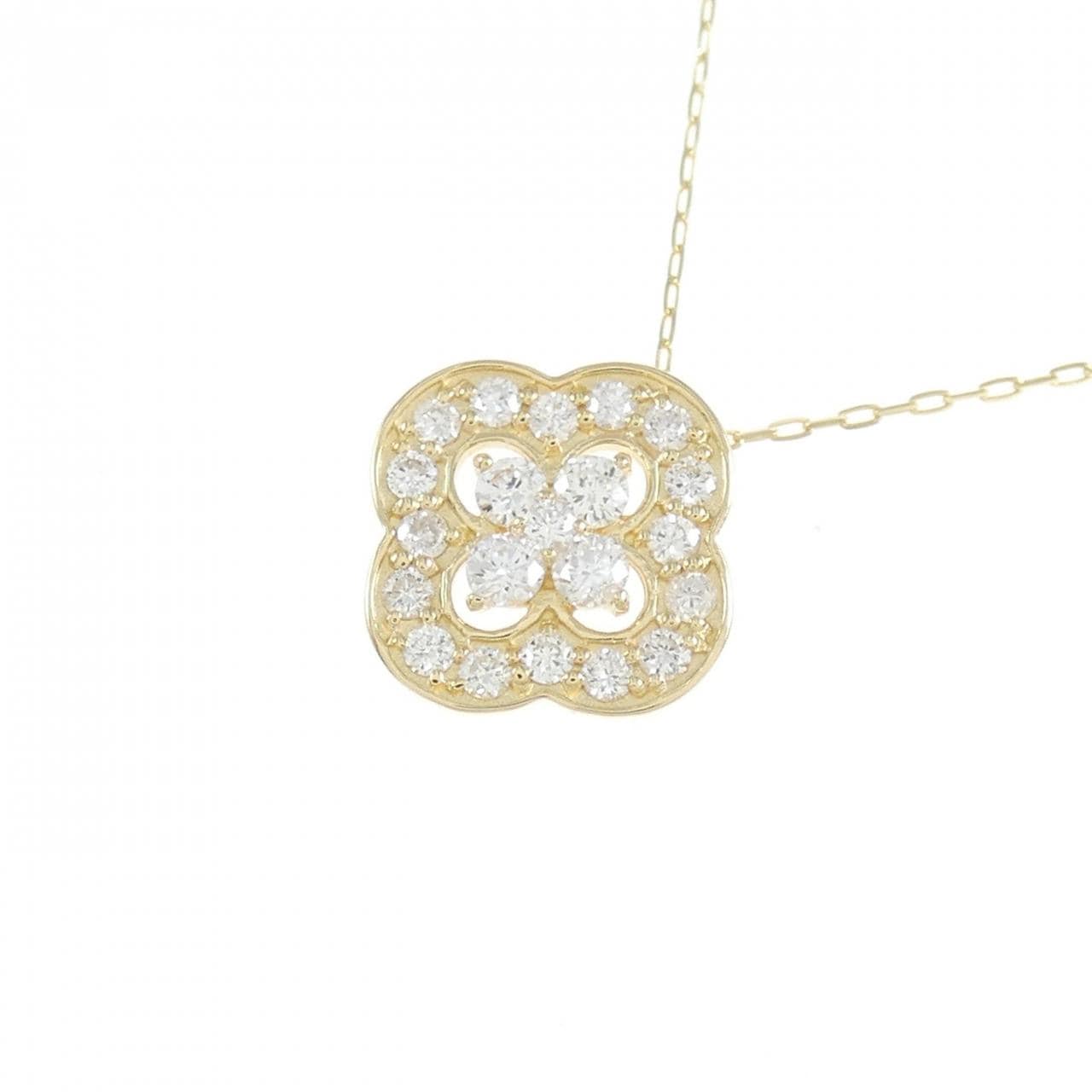 [Remake] K18YG flower Diamond necklace 0.30CT