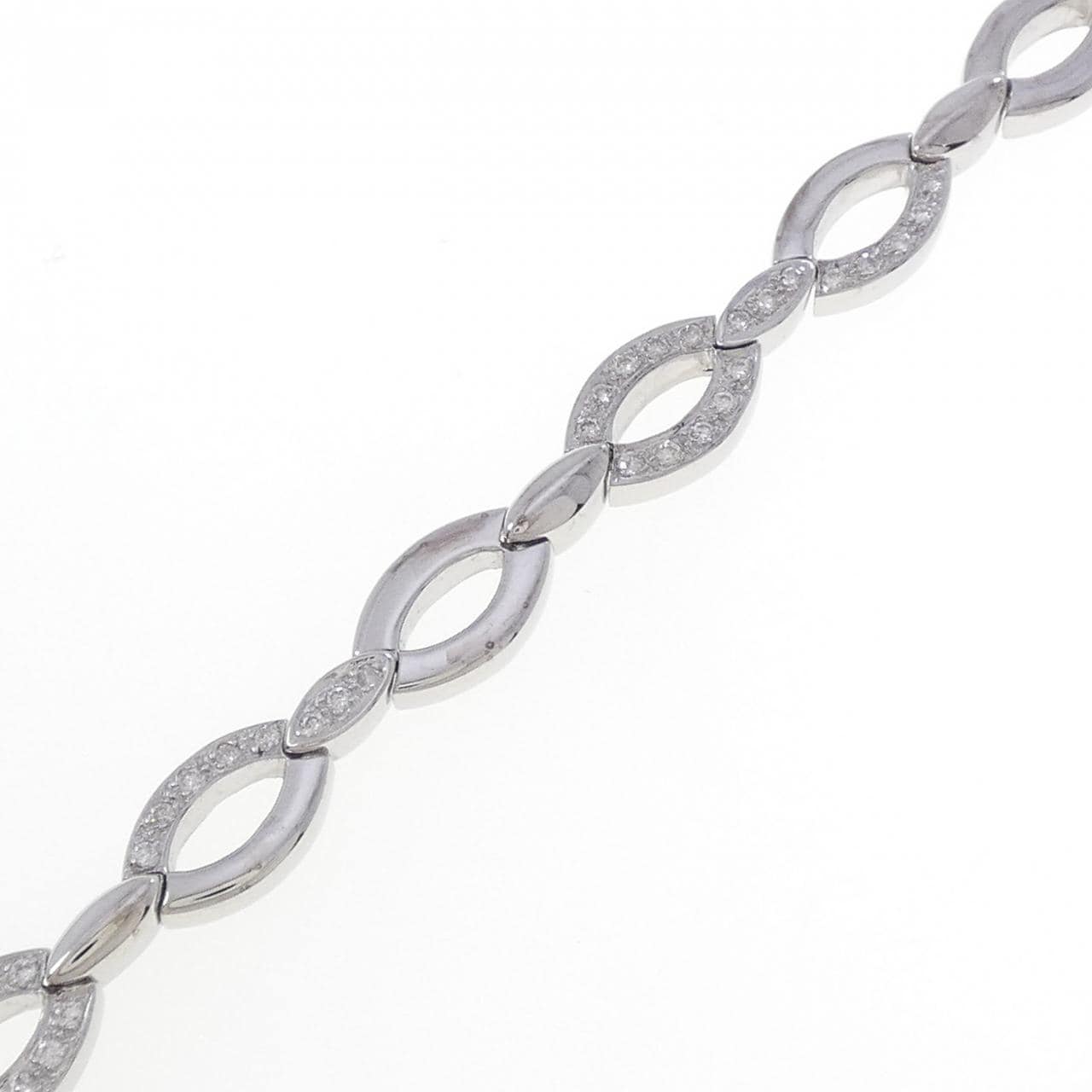 K18WG ダイヤモンド ブレスレット 0.55CT